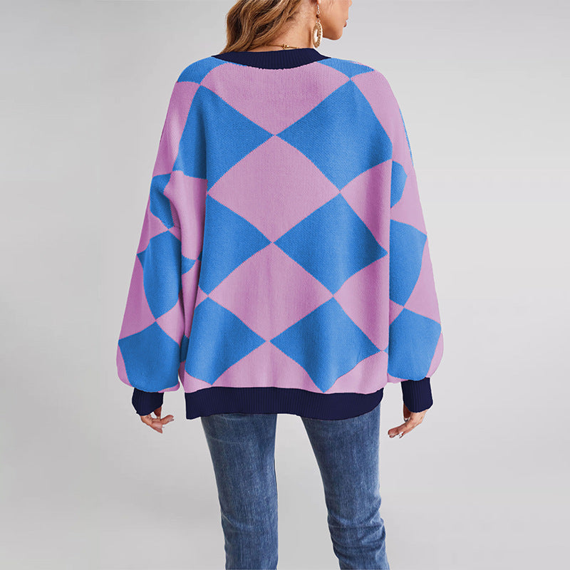 Sienna Diamond-Knit Cardigan