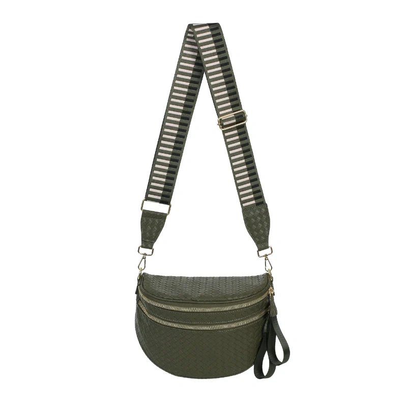 Woven Leather Bum Bag