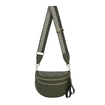 Woven Leather Bum Bag