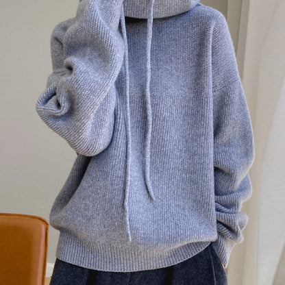 Windermere Cowl-Neck Drawstring Knit Jumper