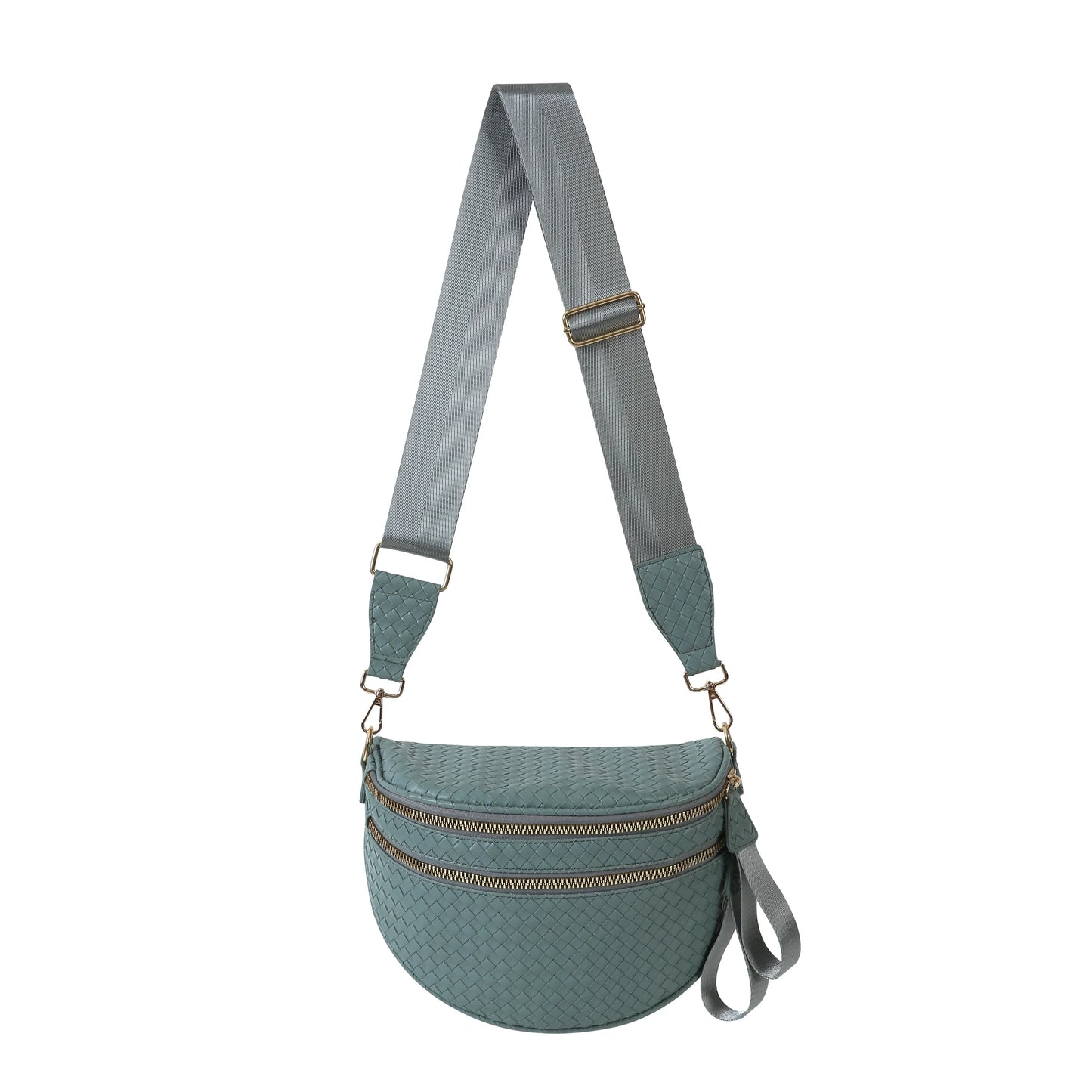 Woven Leather Bum Bag