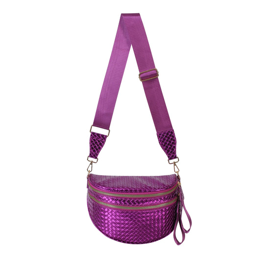 Woven Leather Bum Bag
