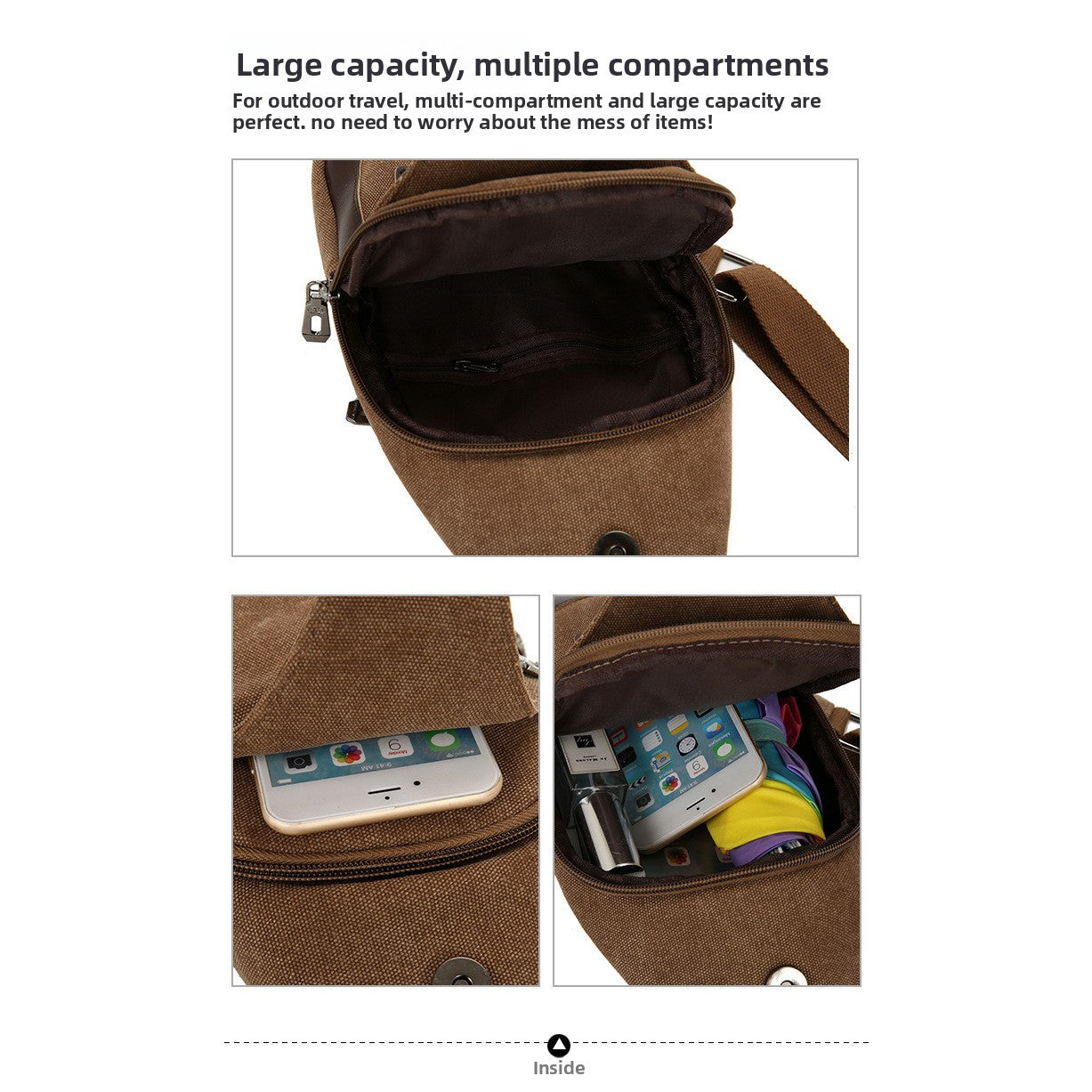 Retro Canvas Chest Bag for Men