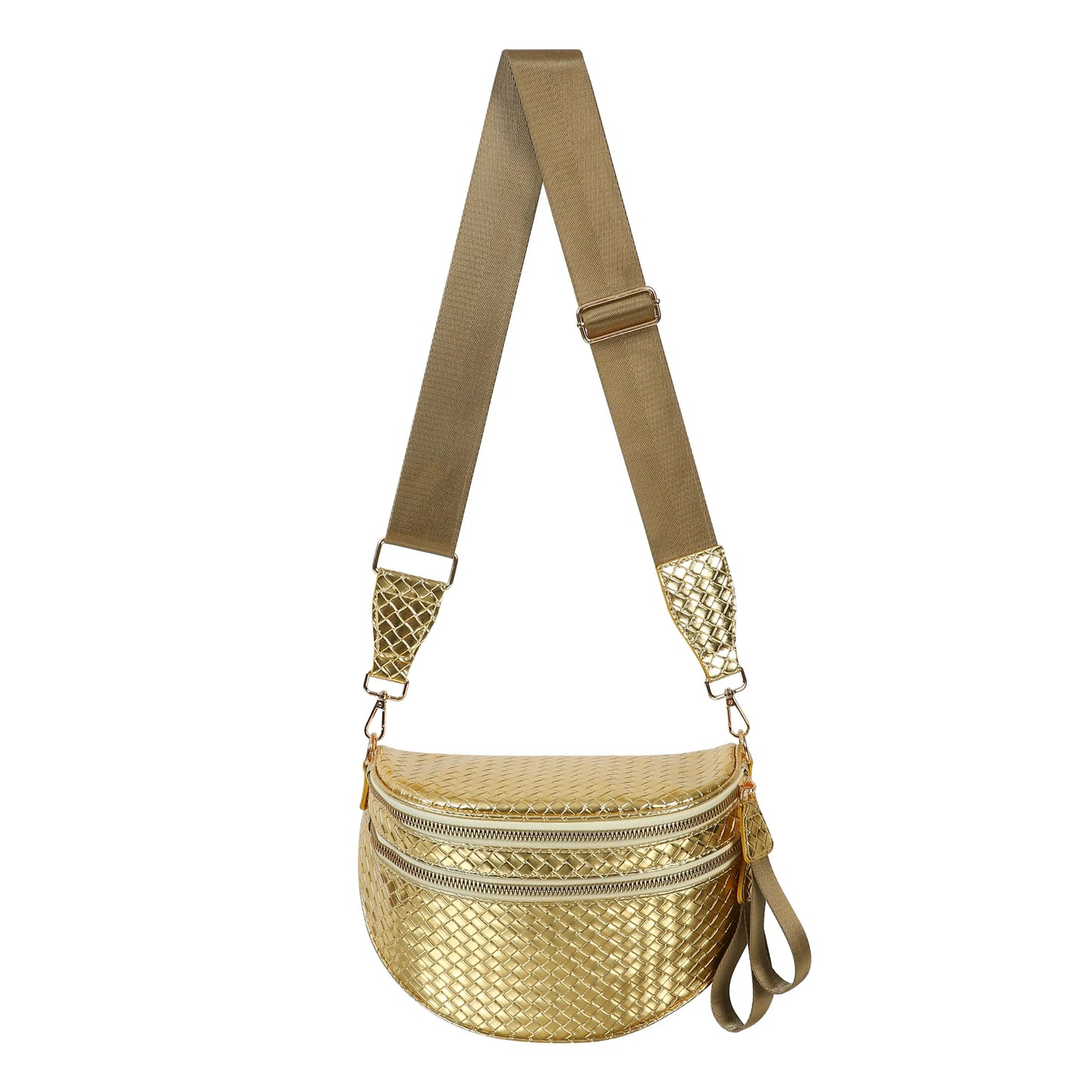 Woven Leather Bum Bag