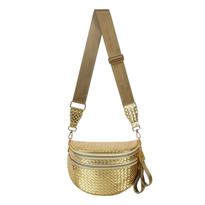 Woven Leather Bum Bag