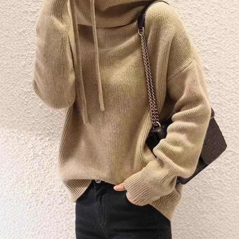 Windermere Cowl-Neck Drawstring Knit Jumper