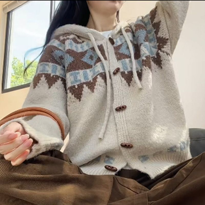 Keswick Fair Isle Hooded Cardigan