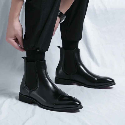 Calvino Leather Chelsea Boots