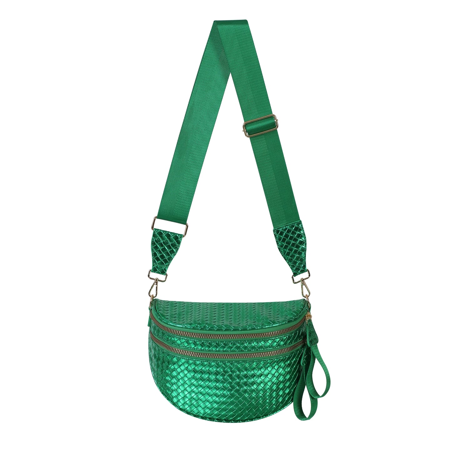 Woven Leather Bum Bag