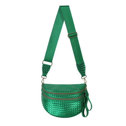 Woven Leather Bum Bag