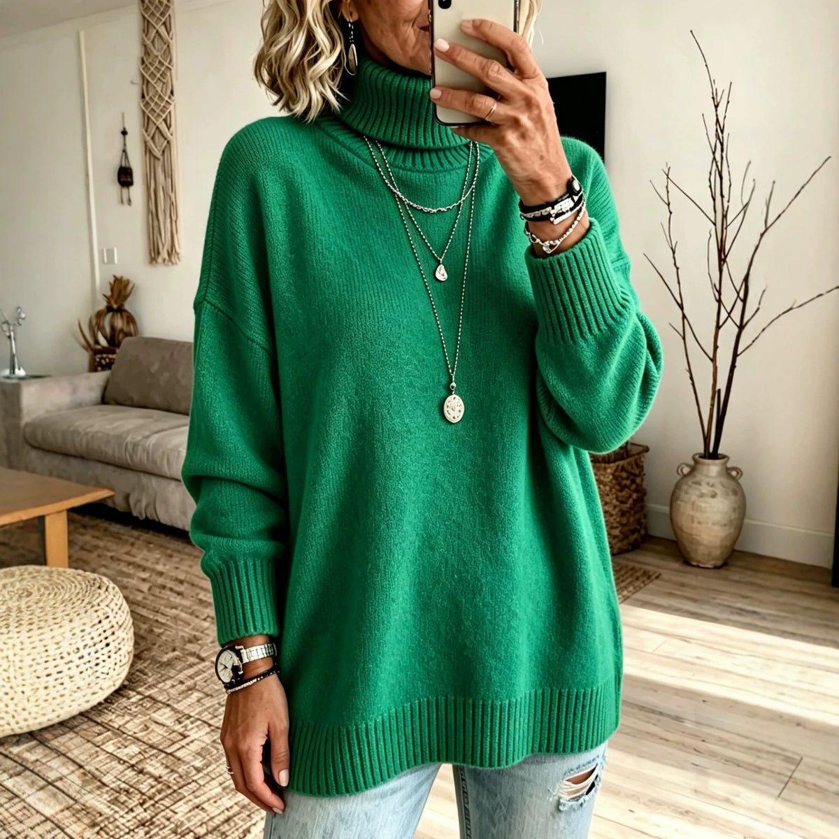 Ambleside Oversized Roll-Neck Jumper