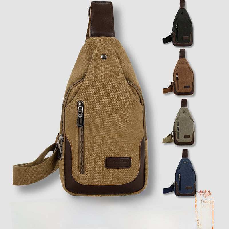 Retro Canvas Chest Bag for Men