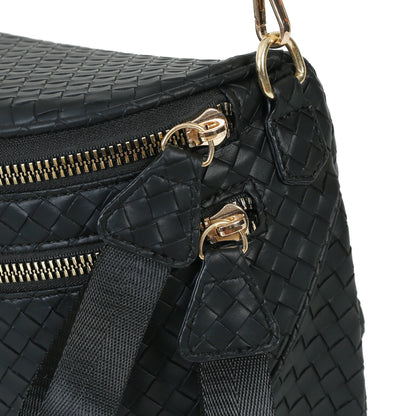 Woven Leather Bum Bag