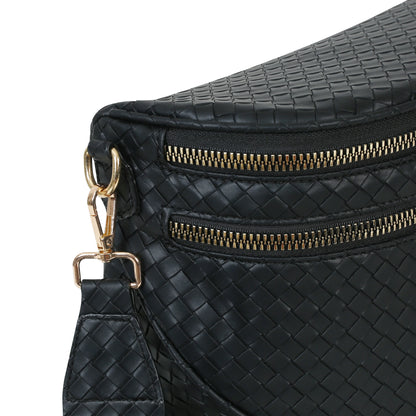 Woven Leather Bum Bag