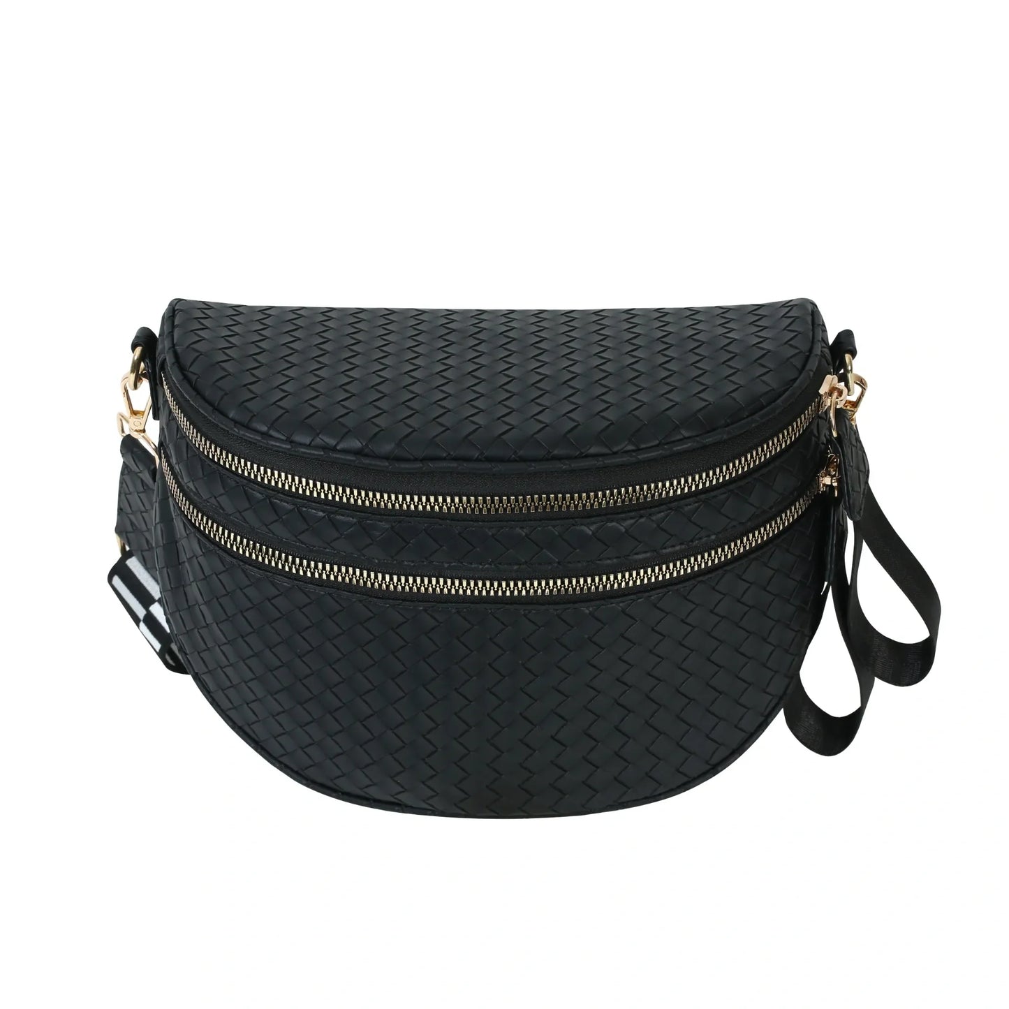 Woven Leather Bum Bag