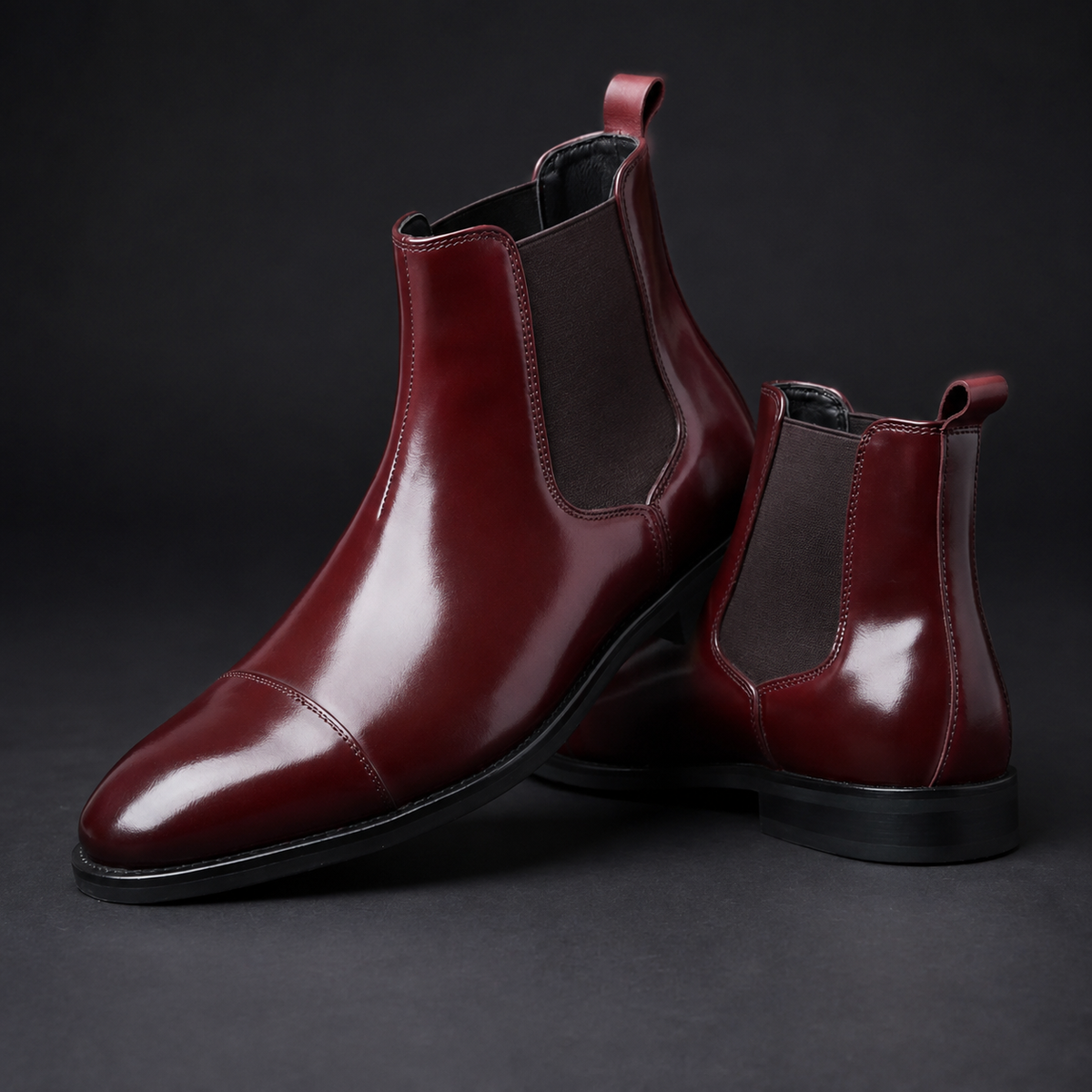 Calvino Leather Chelsea Boots