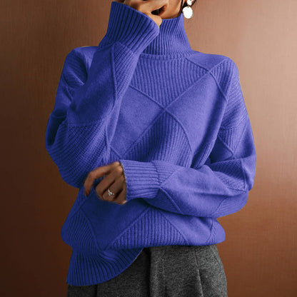Aldeburgh Diamond-Knit Funnel-Neck Jumper
