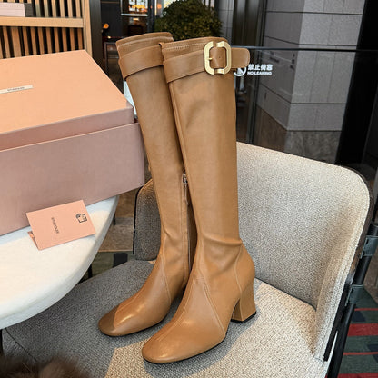 Windsor Gold-Buckle Boots