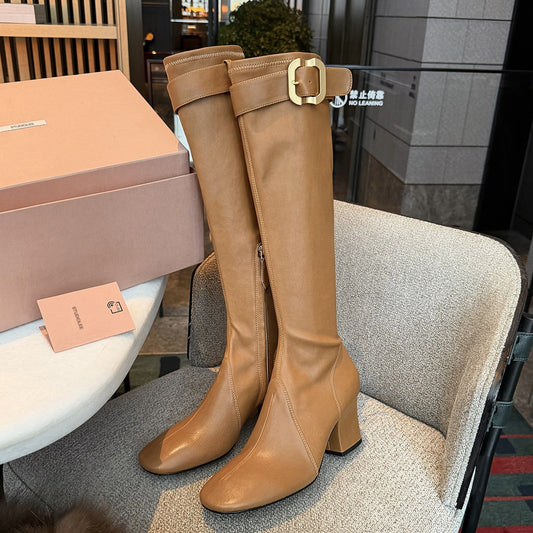Windsor Gold-Buckle Boots