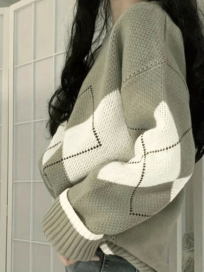 Whitby Diamond-Knit Crew Jumper