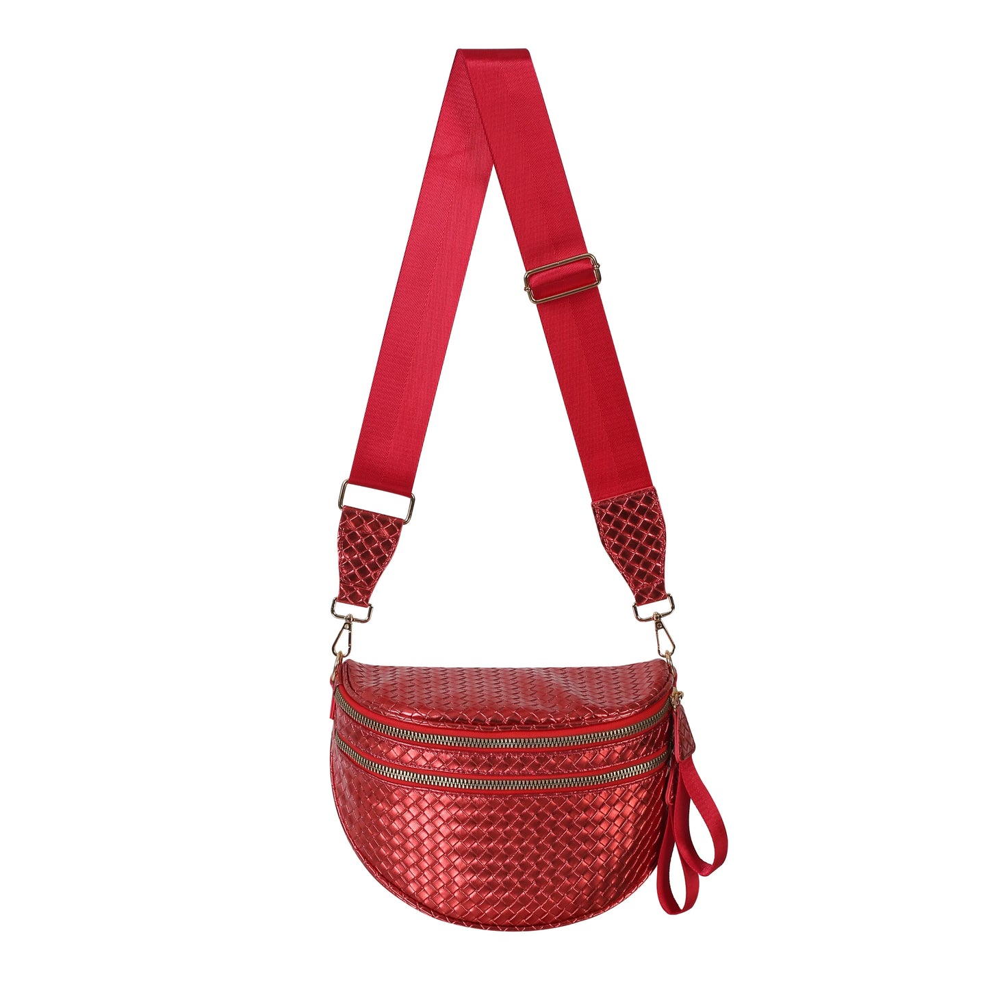 Woven Leather Bum Bag