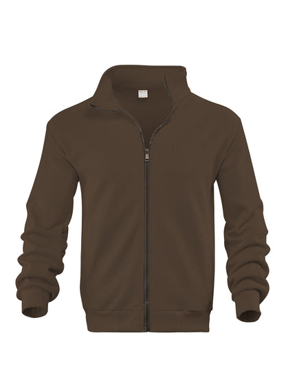 Harrogate Corduroy Funnel-Neck Zip Sweater