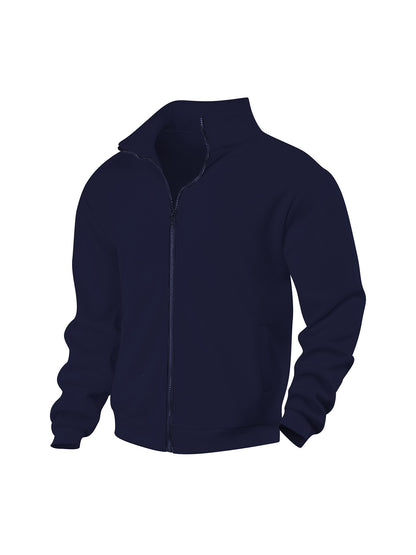 Harrogate Corduroy Funnel-Neck Zip Sweater