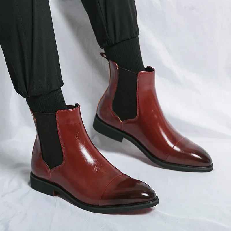 Calvino Leather Chelsea Boots