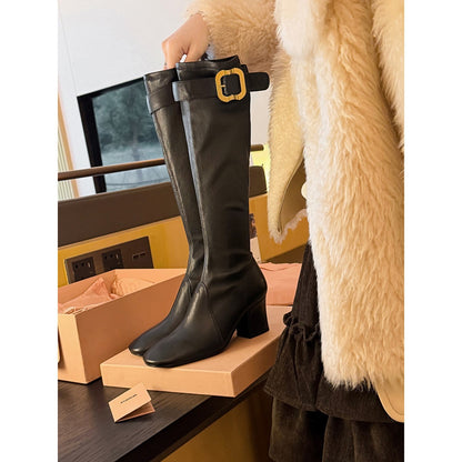 Windsor Gold-Buckle Boots