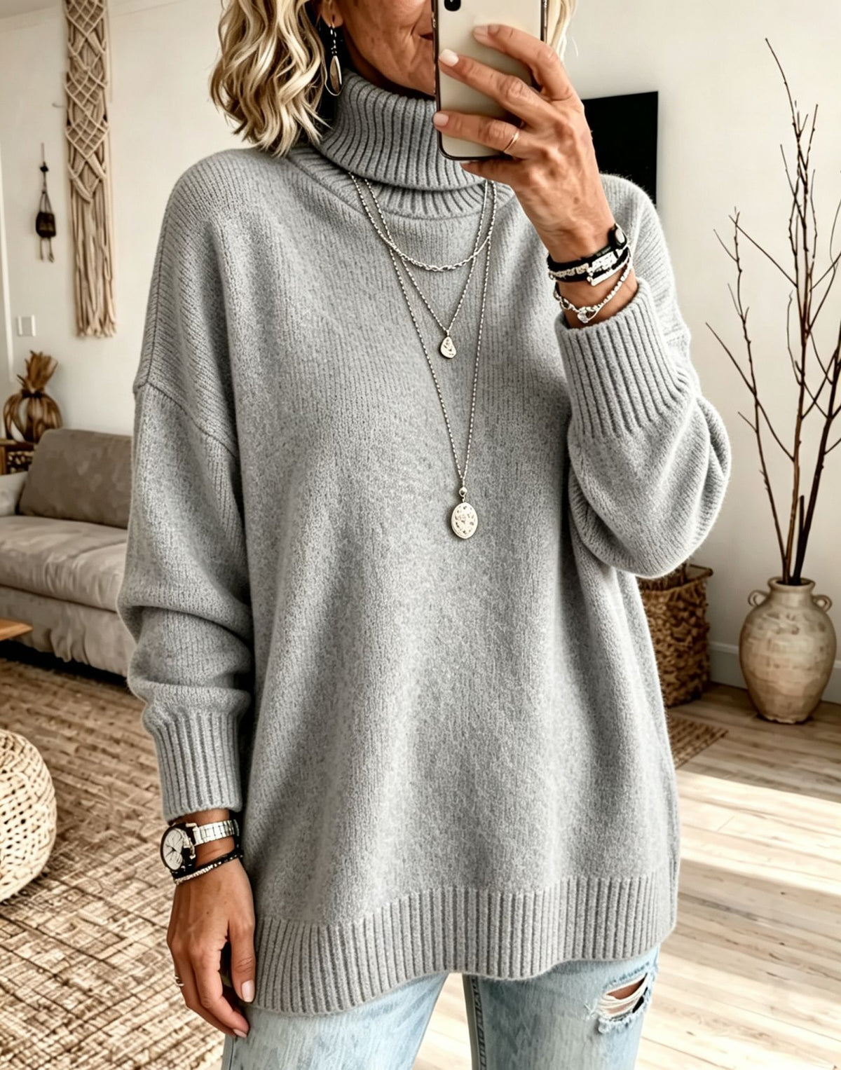 Ambleside Oversized Roll-Neck Jumper