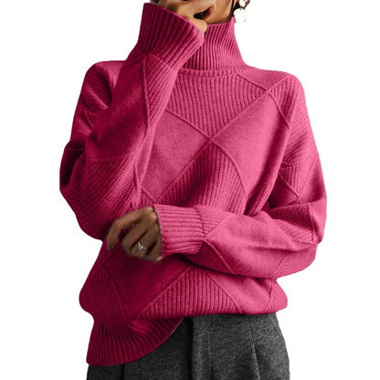 Aldeburgh Diamond-Knit Funnel-Neck Jumper