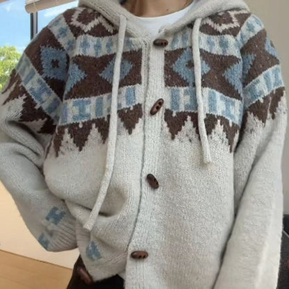 Keswick Fair Isle Hooded Cardigan