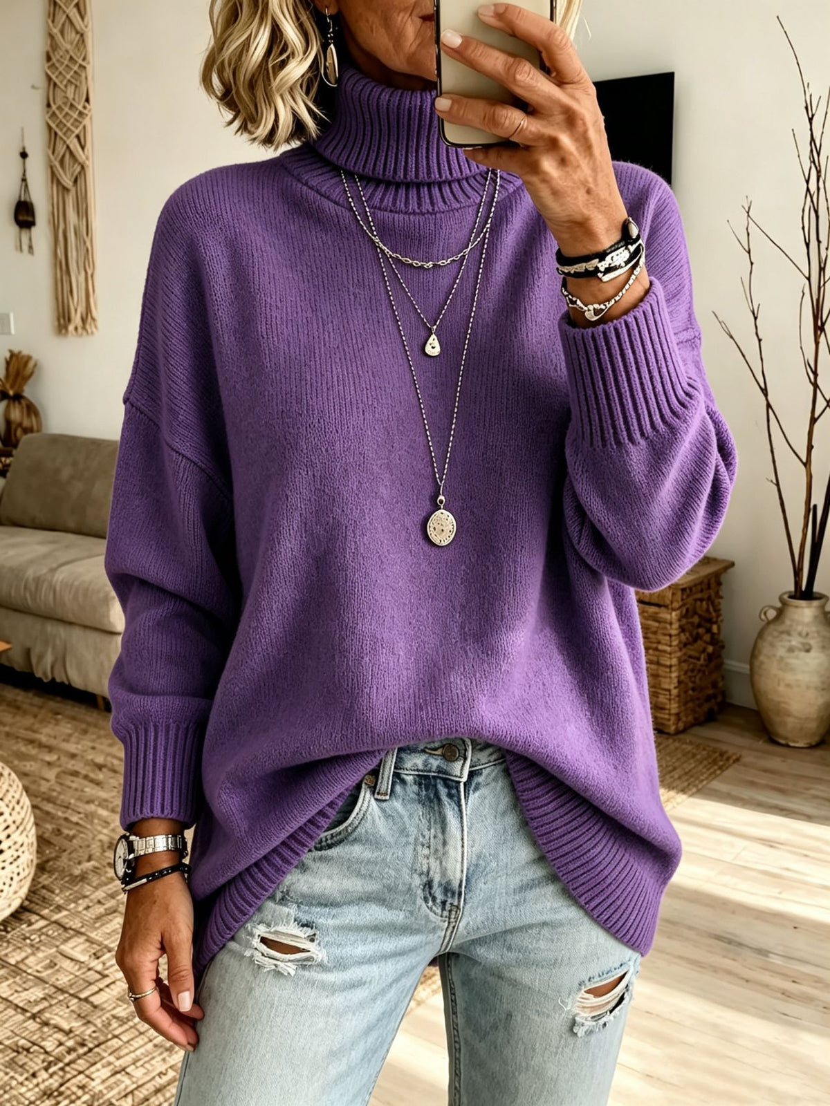 Ambleside Oversized Roll-Neck Jumper