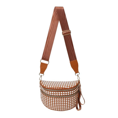 Woven Leather Bum Bag