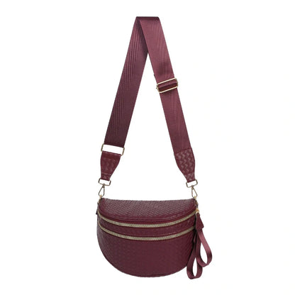 Woven Leather Bum Bag