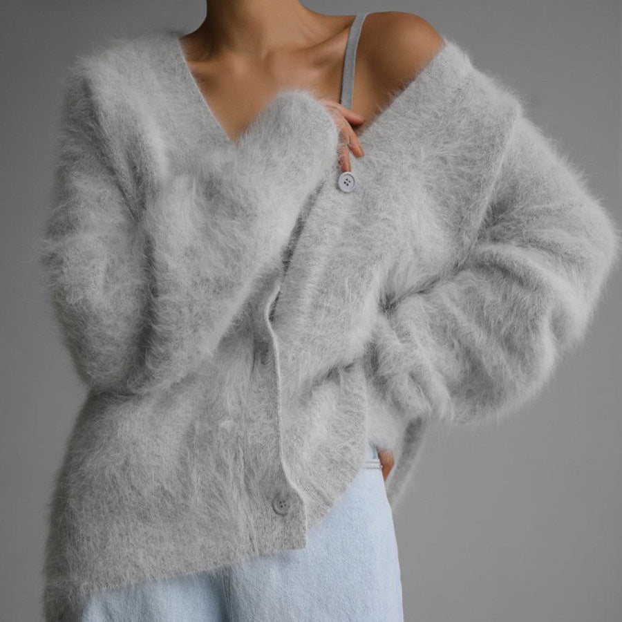 Primrose Velvet-Knit Cardigan
