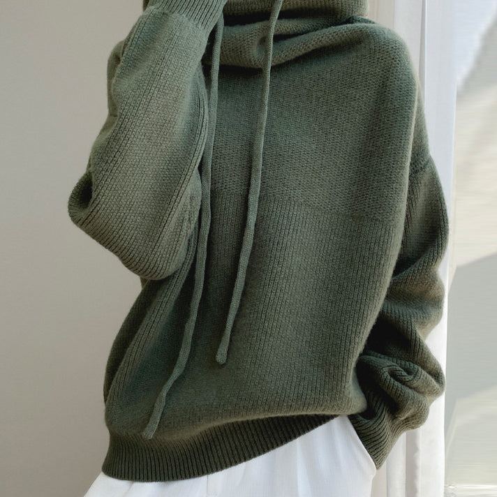 Windermere Cowl-Neck Drawstring Knit Jumper