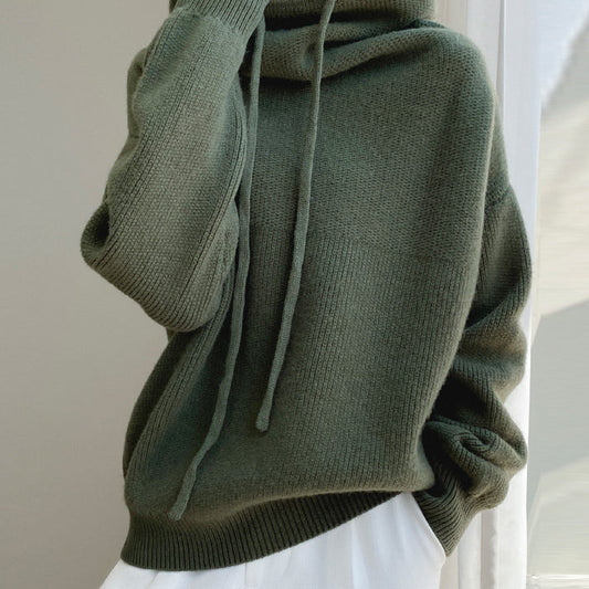 Windermere Cowl-Neck Drawstring Knit Jumper
