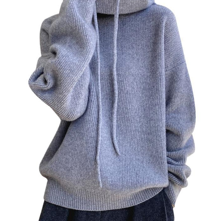 Windermere Cowl-Neck Drawstring Knit Jumper