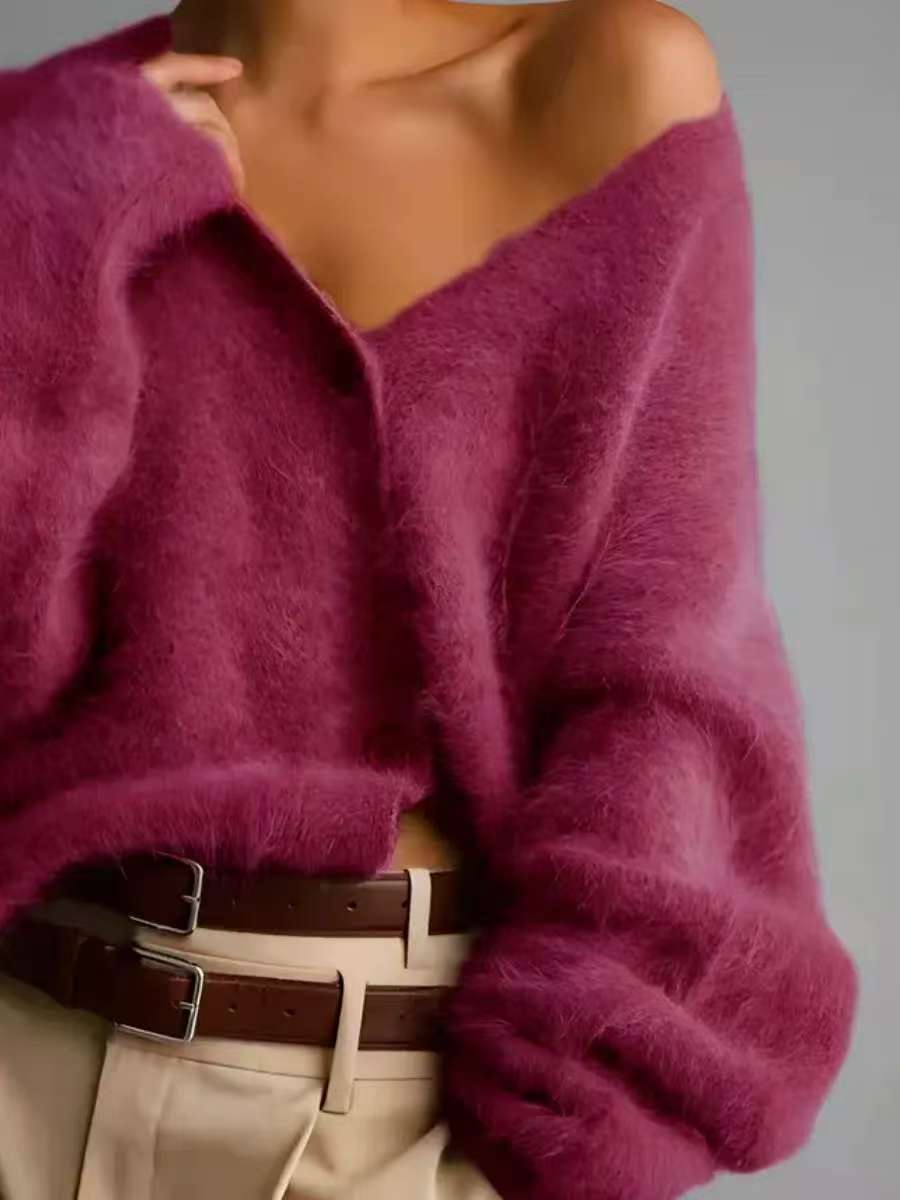 Primrose Velvet-Knit Cardigan