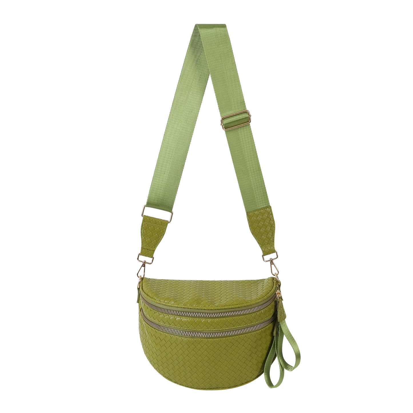 Woven Leather Bum Bag