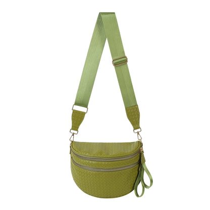 Woven Leather Bum Bag