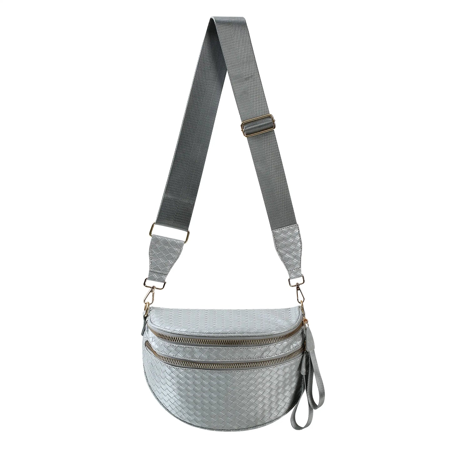 Woven Leather Bum Bag