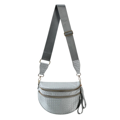 Woven Leather Bum Bag