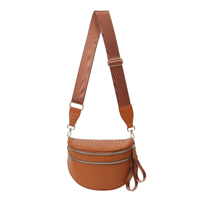 Woven Leather Bum Bag