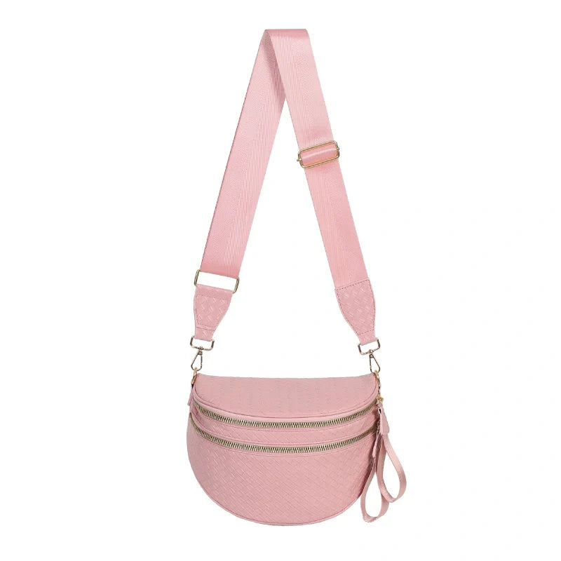 Woven Leather Bum Bag