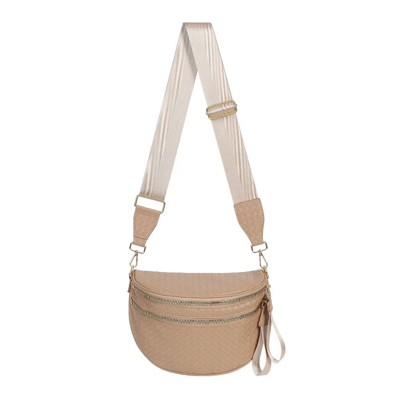 Woven Leather Bum Bag