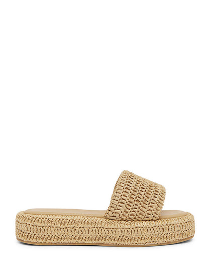 LENI Woven Slide Sandals