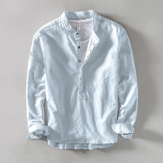 Arturo Linen Mandarin Shirt