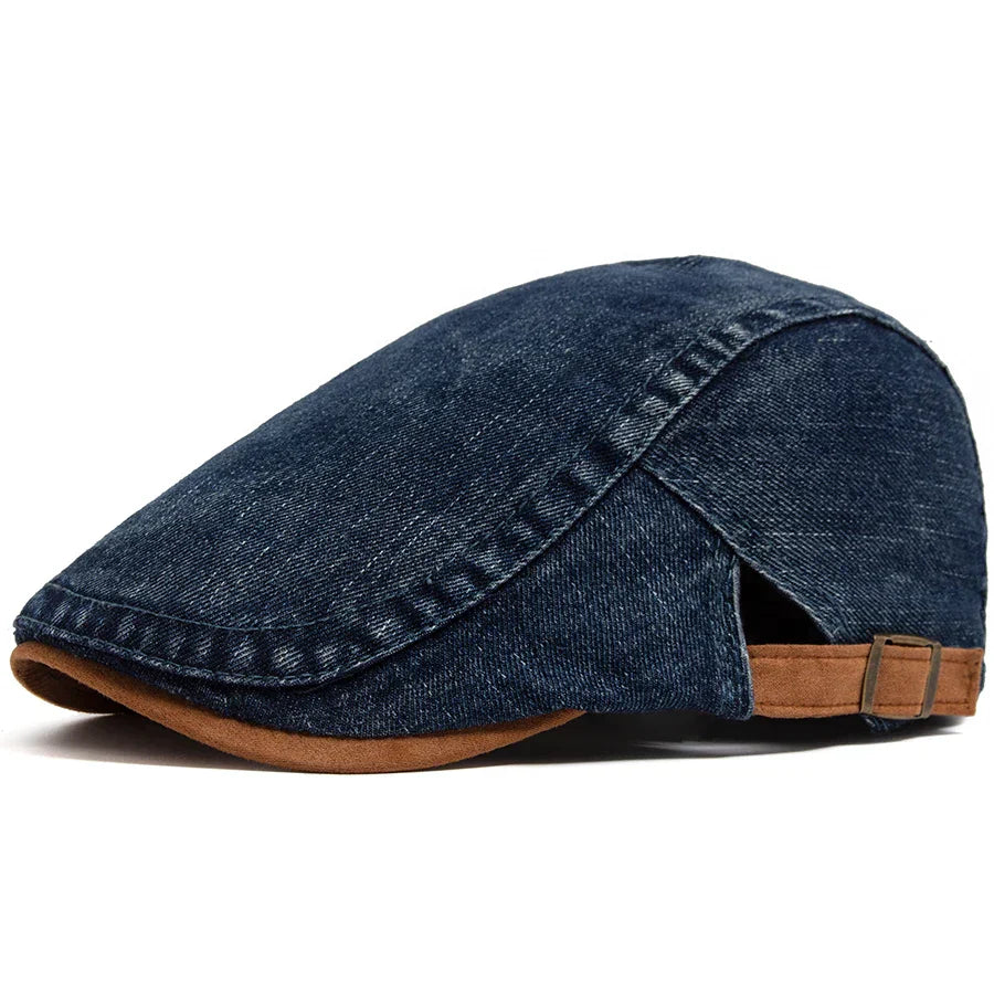 Classic Denim Flat Cap